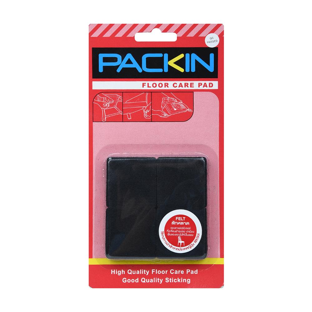SQUARE FELT PAD PACK IN 35X3MM BLACK 12EA