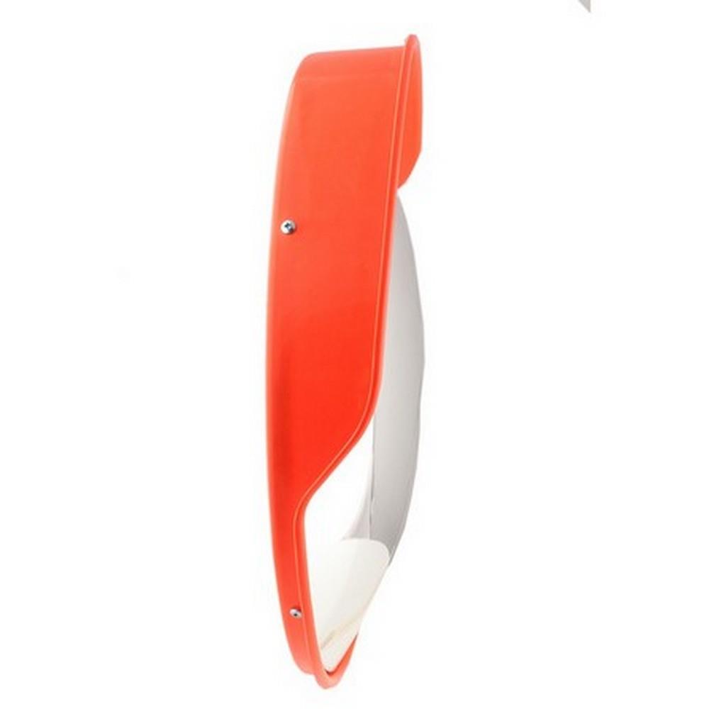 CONVEX TRAFFIC MIRROR WITH BRIM RIGHT 18" ORANGE
