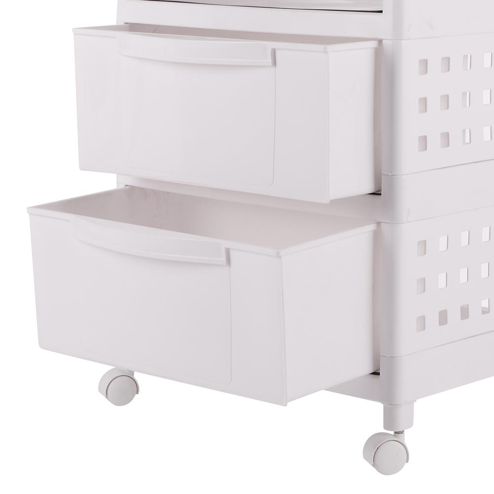 SHELF 3TIERS 2DRAWER 1072-5 WHITE