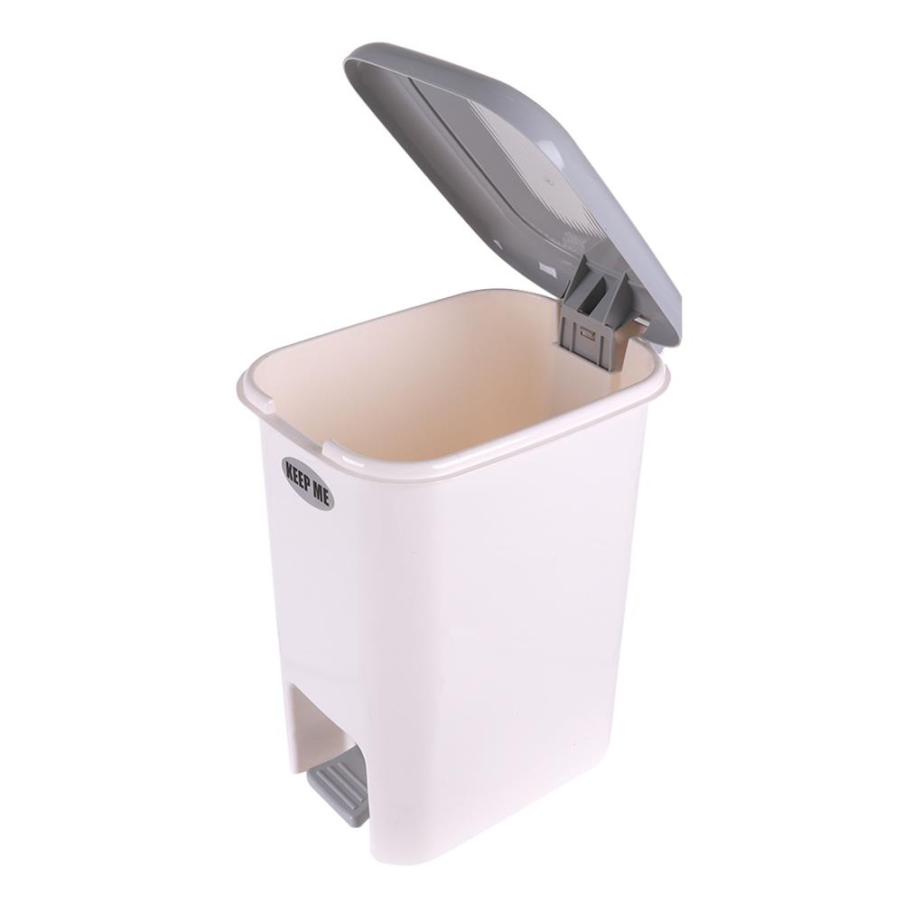 RECTANGULAR PEDAL BIN JCJ 2145 15L WHITE/GREY