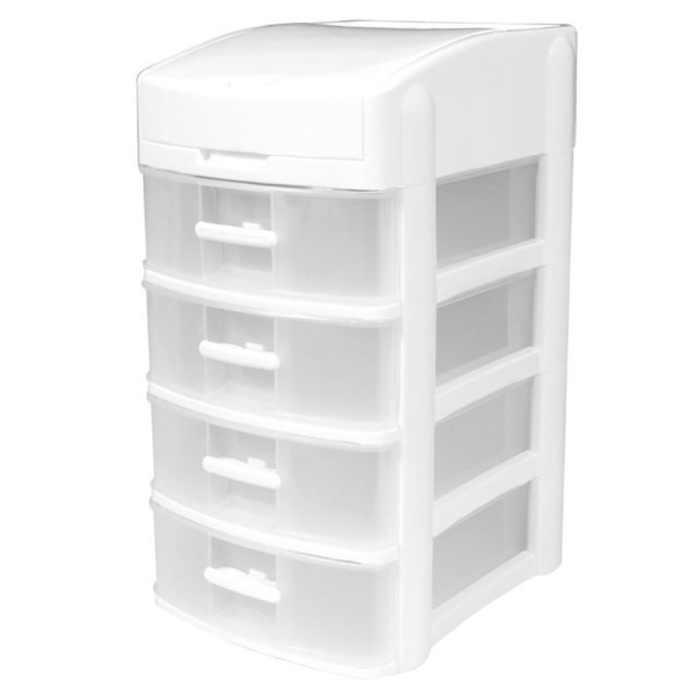 HOMEPRO APISITH DRAWER 4 TIER PLASTIC 29X15.8X20 CM WHITE