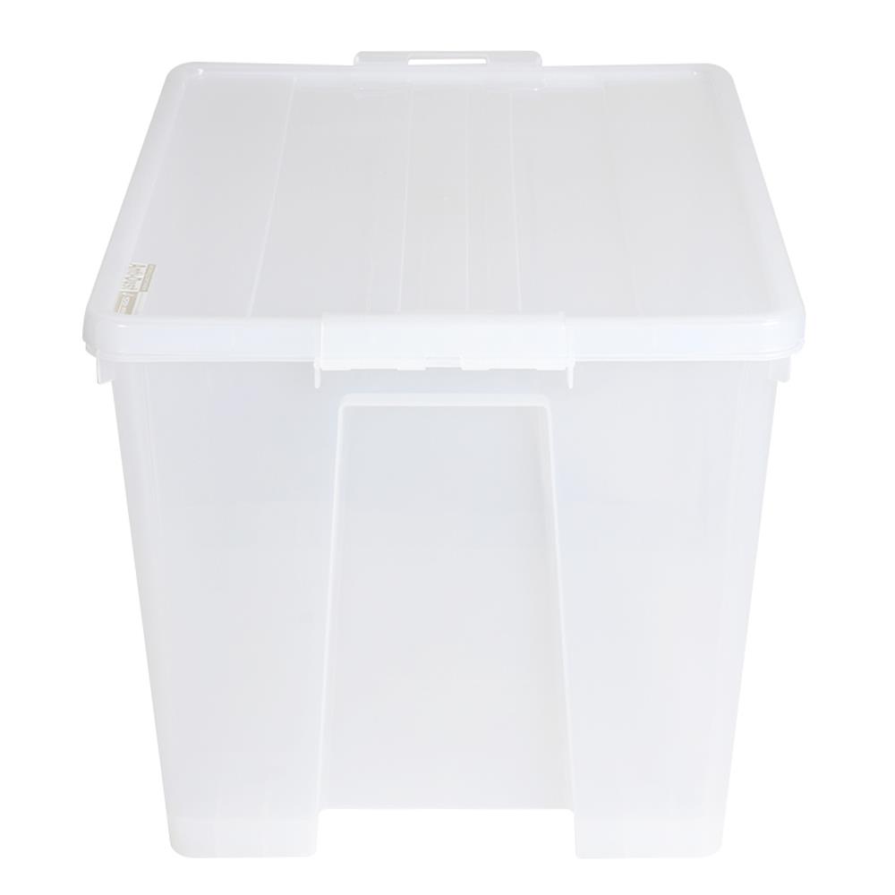 STORAGE BOX WITH WHEELS STACKO 110L 6655 CLEAR