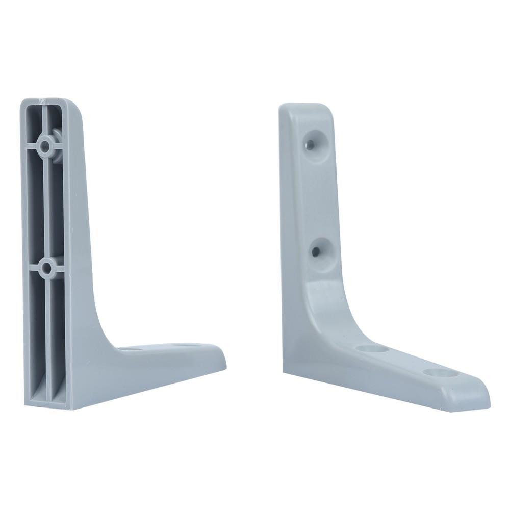 PLASTIC BRACKET STACKO 12.5X12.5CM GRAY