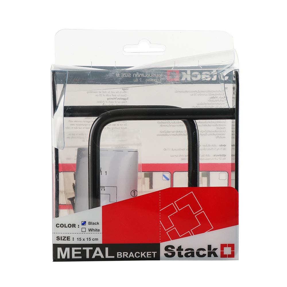 BRACKET STACKO P 3X15X15CM BLACK