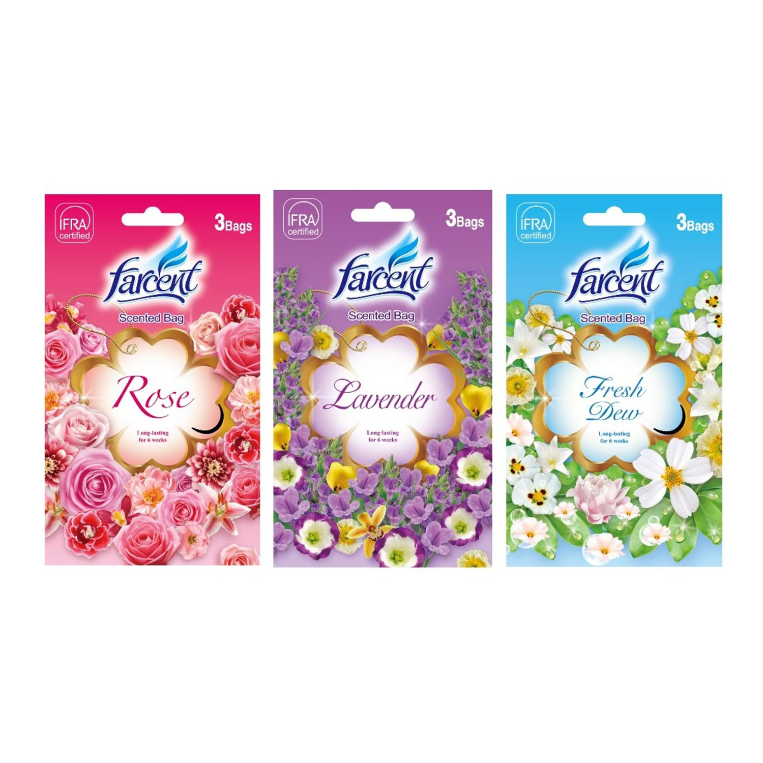 FARCENT SCENTED BAG 3X10G LAVENDER