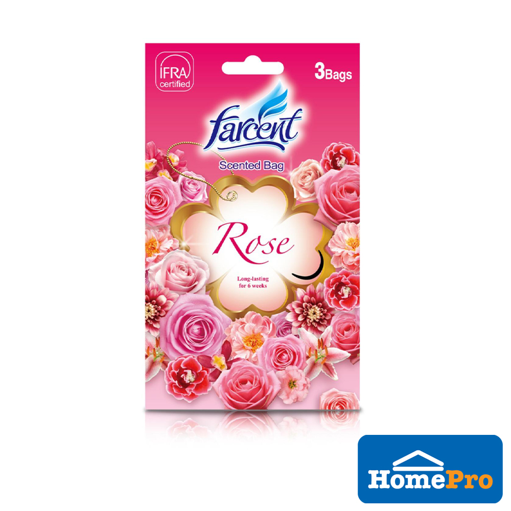 FARCENT SCENTED BAG 3X10 G ROSE