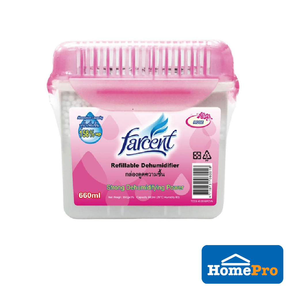 FARCENT DEHUMIDIFIER 660ML ROSE