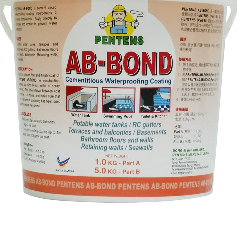 PENTENS AB BOND CEMENTITIOUS WATERPROOFING COATING 6KG