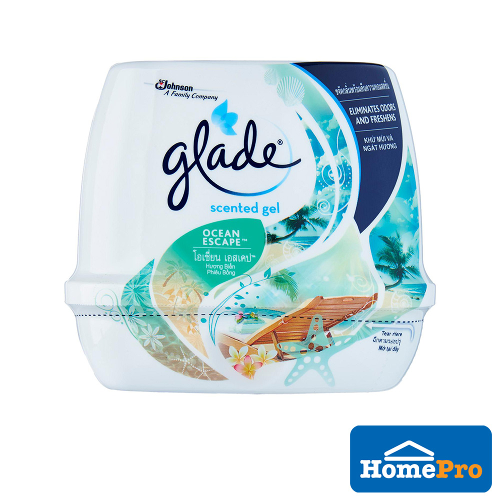 GLADE SCENTED GEL 180G OCEAN ESCAPE