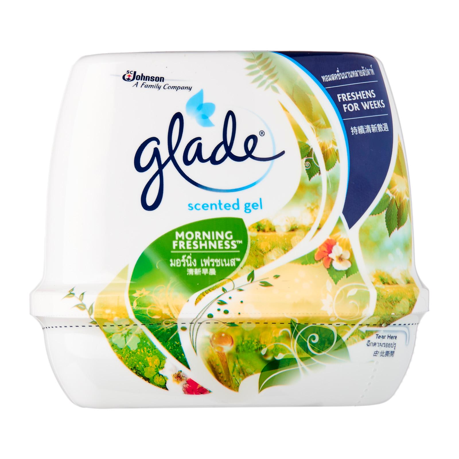 GLADE SCENTED GEL 180G MORNING FRESHNESS