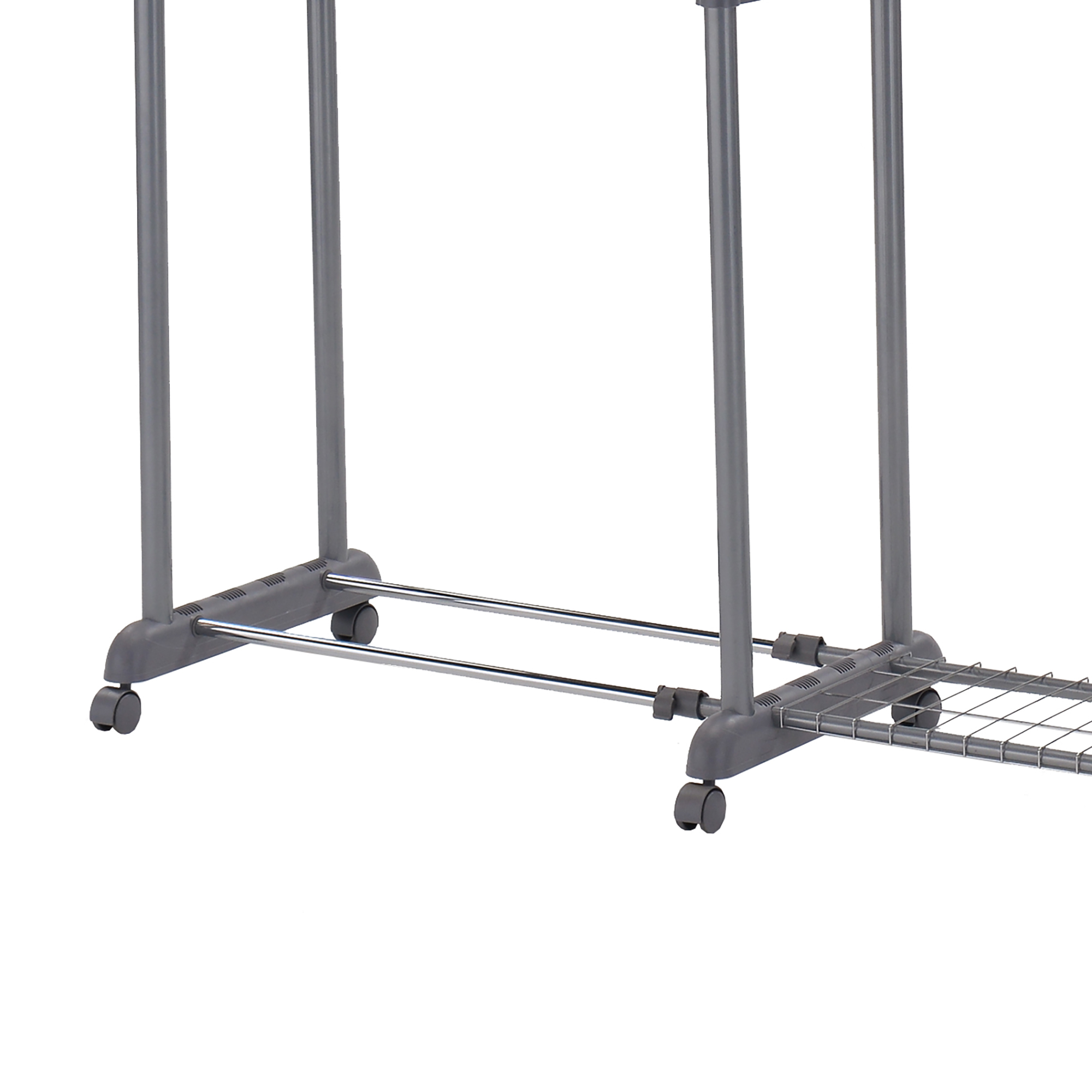 HOMEPRO CLOTH RACK DOUBLE ADJUSTABLE WITH NETTING FGHD-310-2-N W103-169XD44XH92-160 CM BLACK
