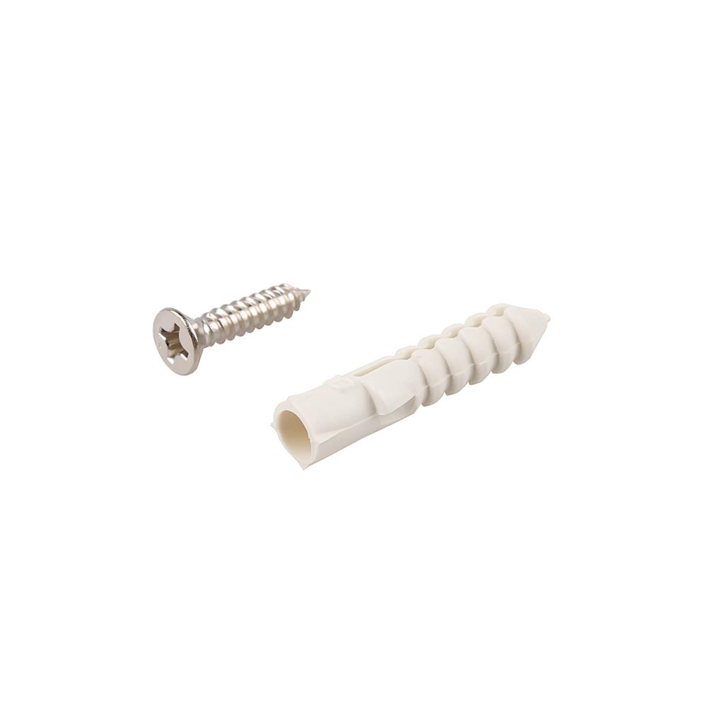 PLASTIC ANCHOR WITH SCREW FITT #10 10EA