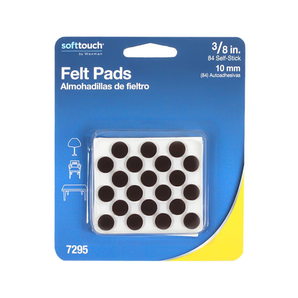 CIRCLE FELT PADS SOFT TOUCH 10MM BROWN
