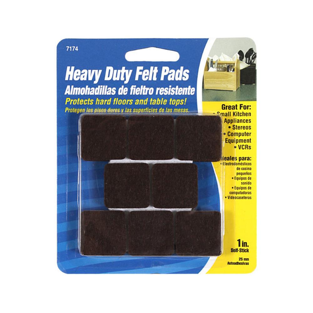 SQUARE FELT PAD SOFT TOUCH 1” BROWN