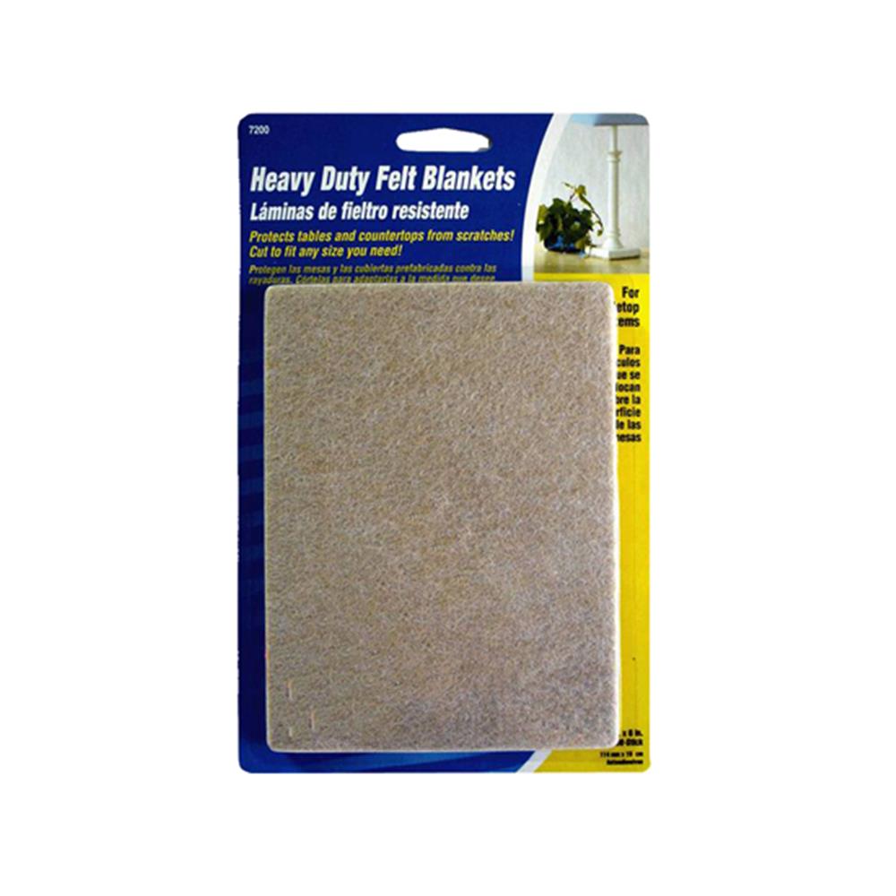SQUARE FELT PAD SOFT TOUCH 4.5X6" GRAY