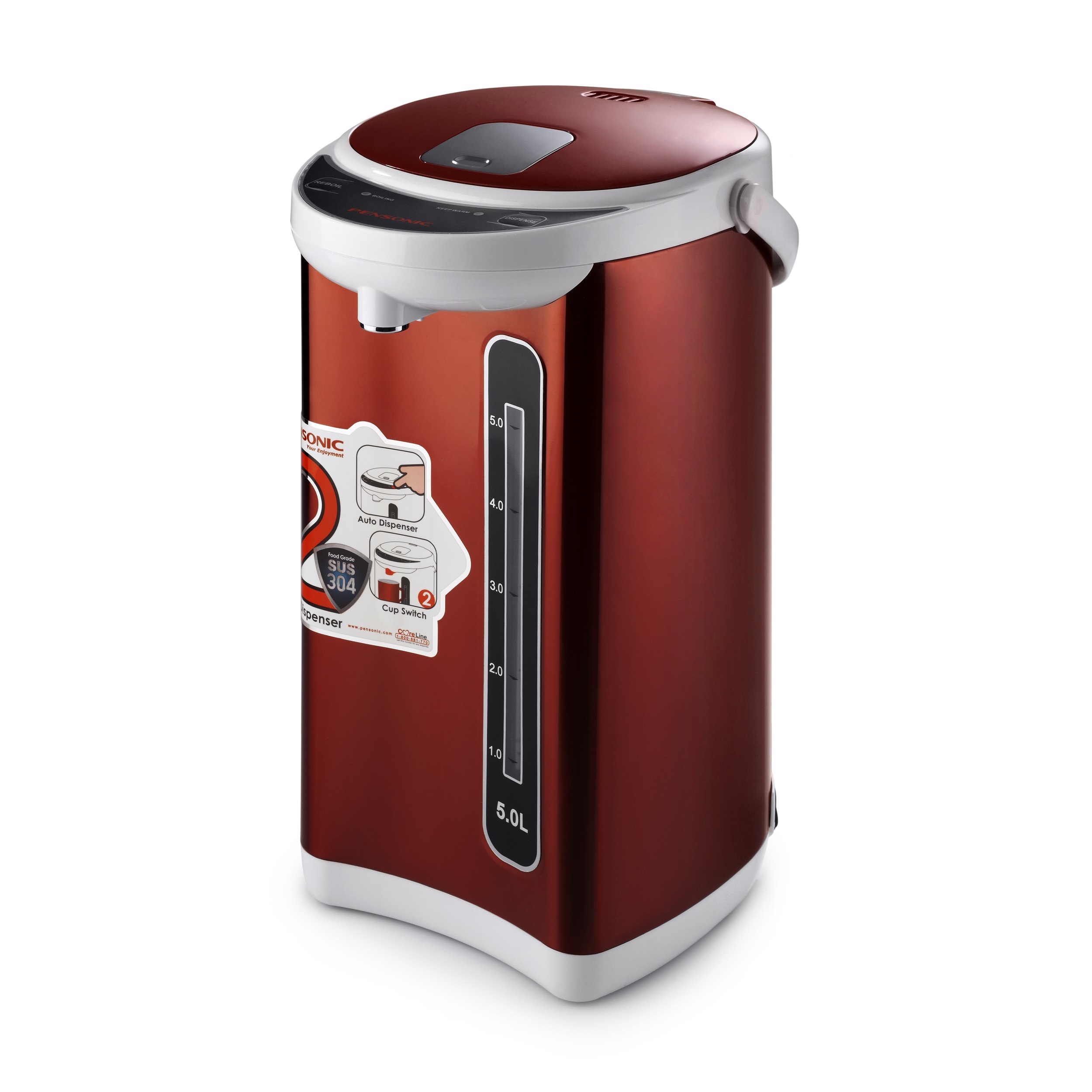 PENSONIC THERMO POT PTF-5001 5L RED