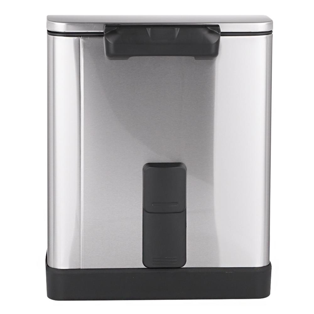 SQUARE DUSTBIN PEDAL ACCO CUBE2 EK1437MT 20L SILVER