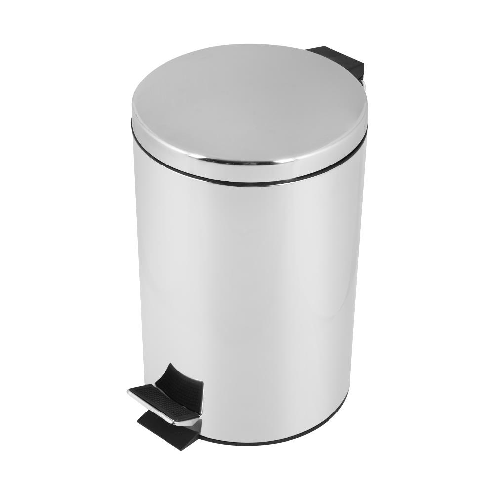 ROUND DUSTBIN PEDAL ACCO HP-007 12L SILVER
