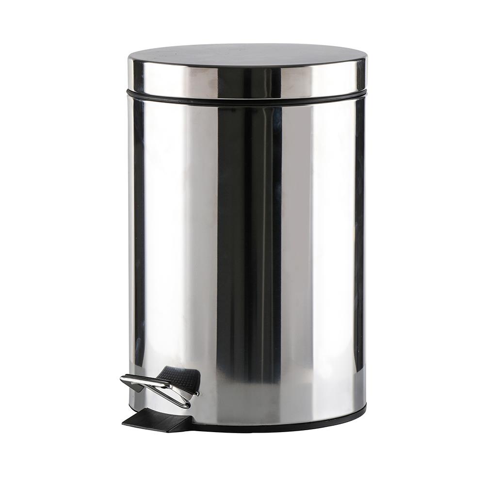 ROUND DUSTBIN PEDAL ACCO HP-006 5L SILVER