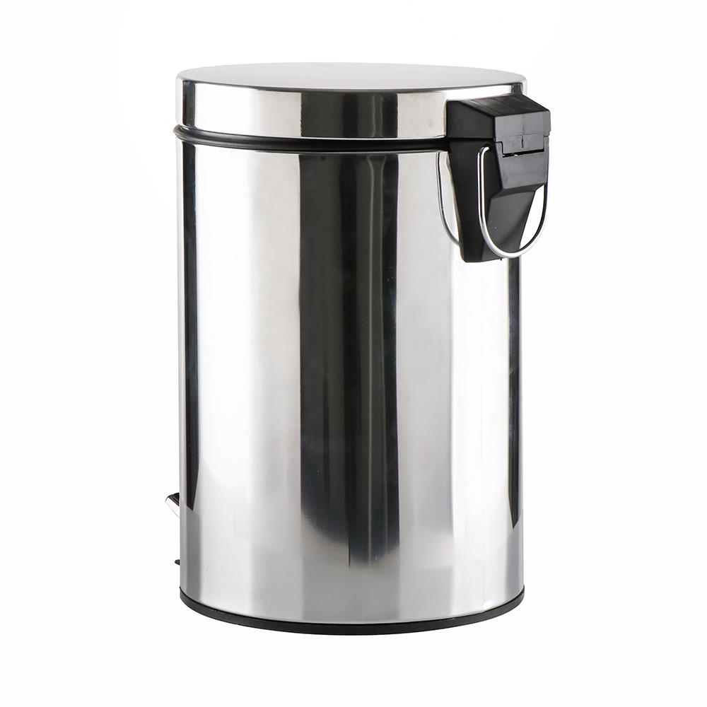 ROUND DUSTBIN PEDAL ACCO HP-006 5L SILVER