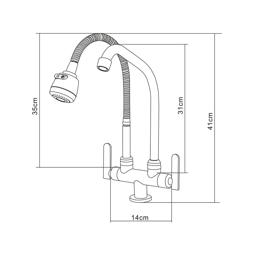 SINK FAUCET RASLAND RA DZ-1006 CHROME