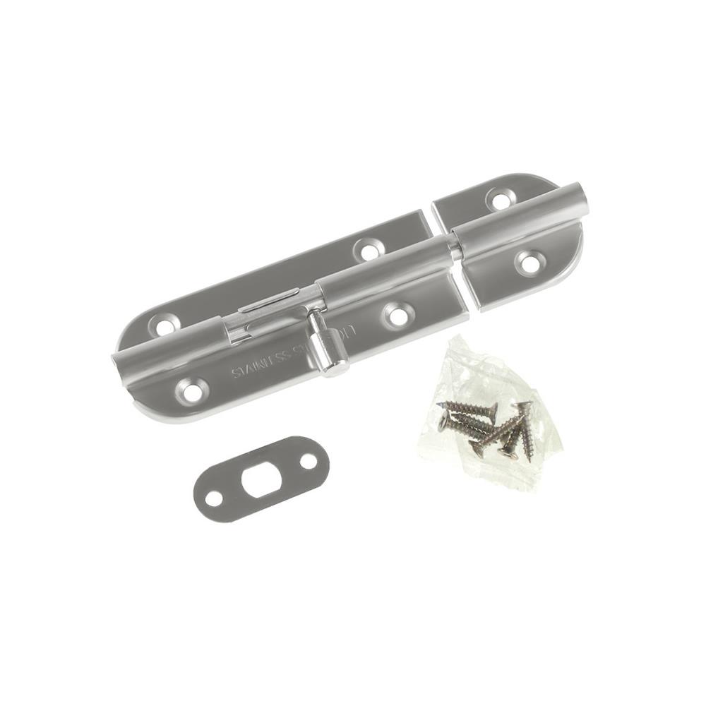 DOOR BOLT FITT WL34-3-SS 4IN SILVER