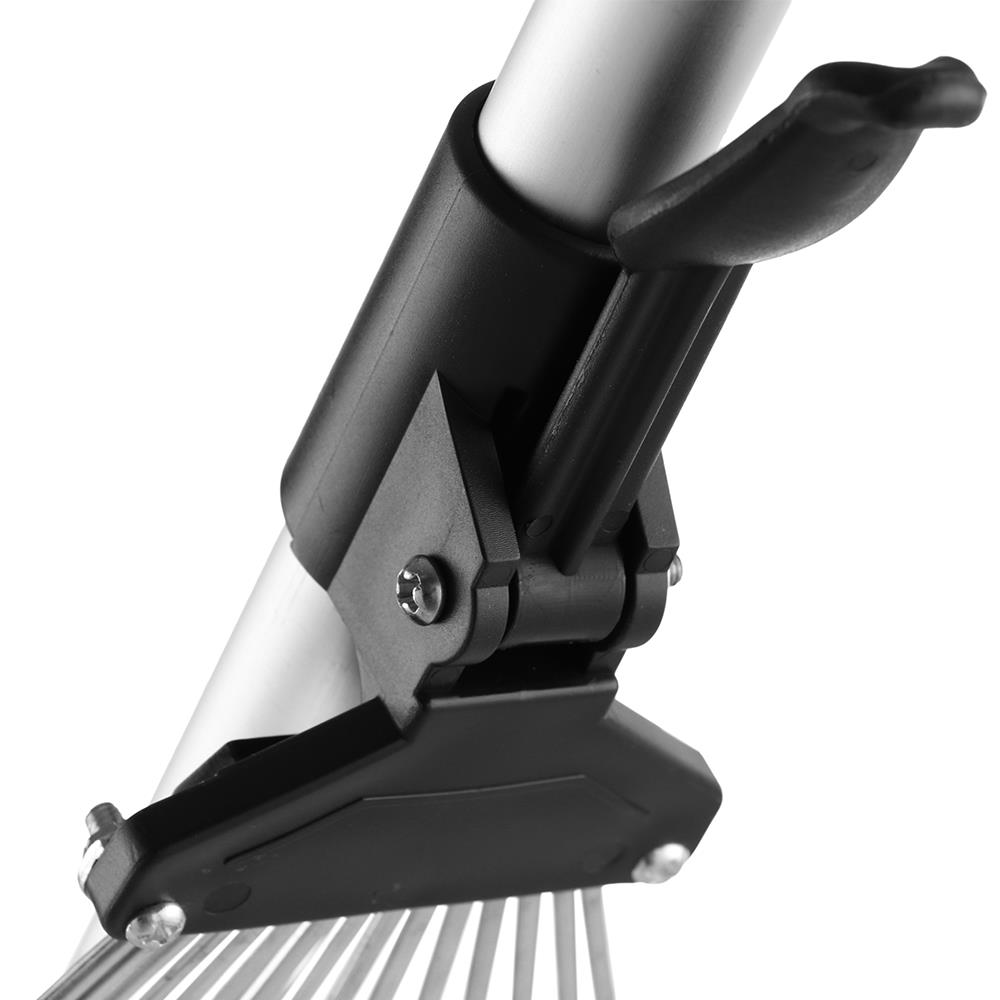 ADJUSTABLE RAKE WITH HANDLE SPRING 15 WELDED STEEL TINES