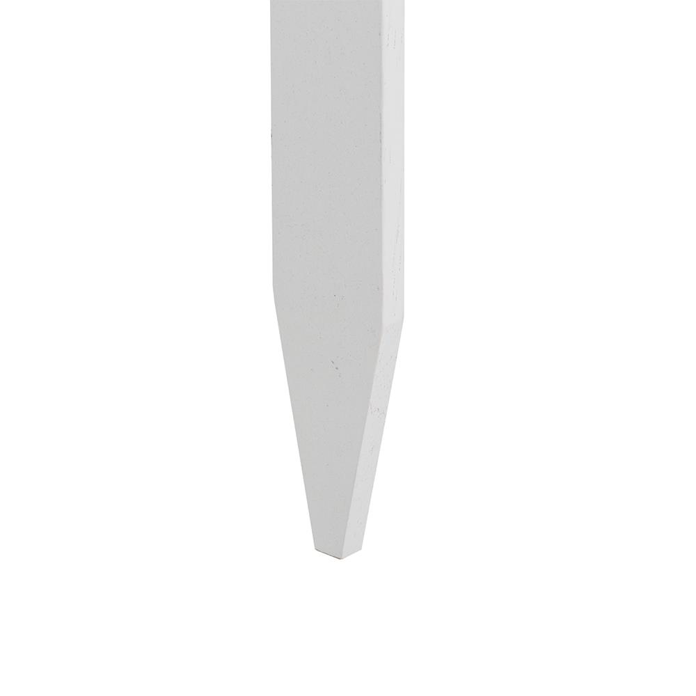 RUBBER WOODEN FENCE WITH STAKE SPRING U-01 XL WHITE