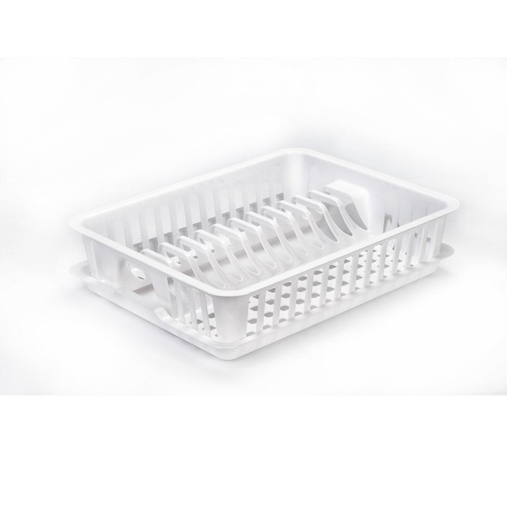 MINI PLASTIC DISH DRAINER WITH TRAY SN 540 WHITE