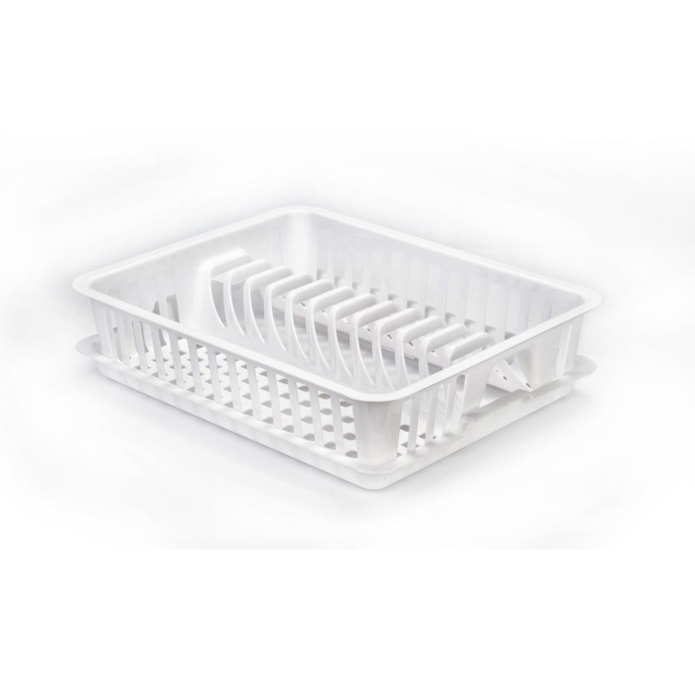 MINI PLASTIC DISH DRAINER WITH TRAY SN 540 WHITE