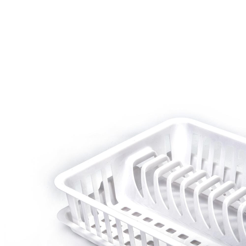 MINI PLASTIC DISH DRAINER WITH TRAY SN 540 WHITE