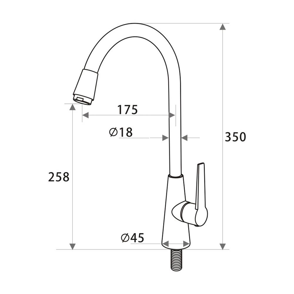 SINK FAUCET RASLAND RA DZ-1907 CHROME