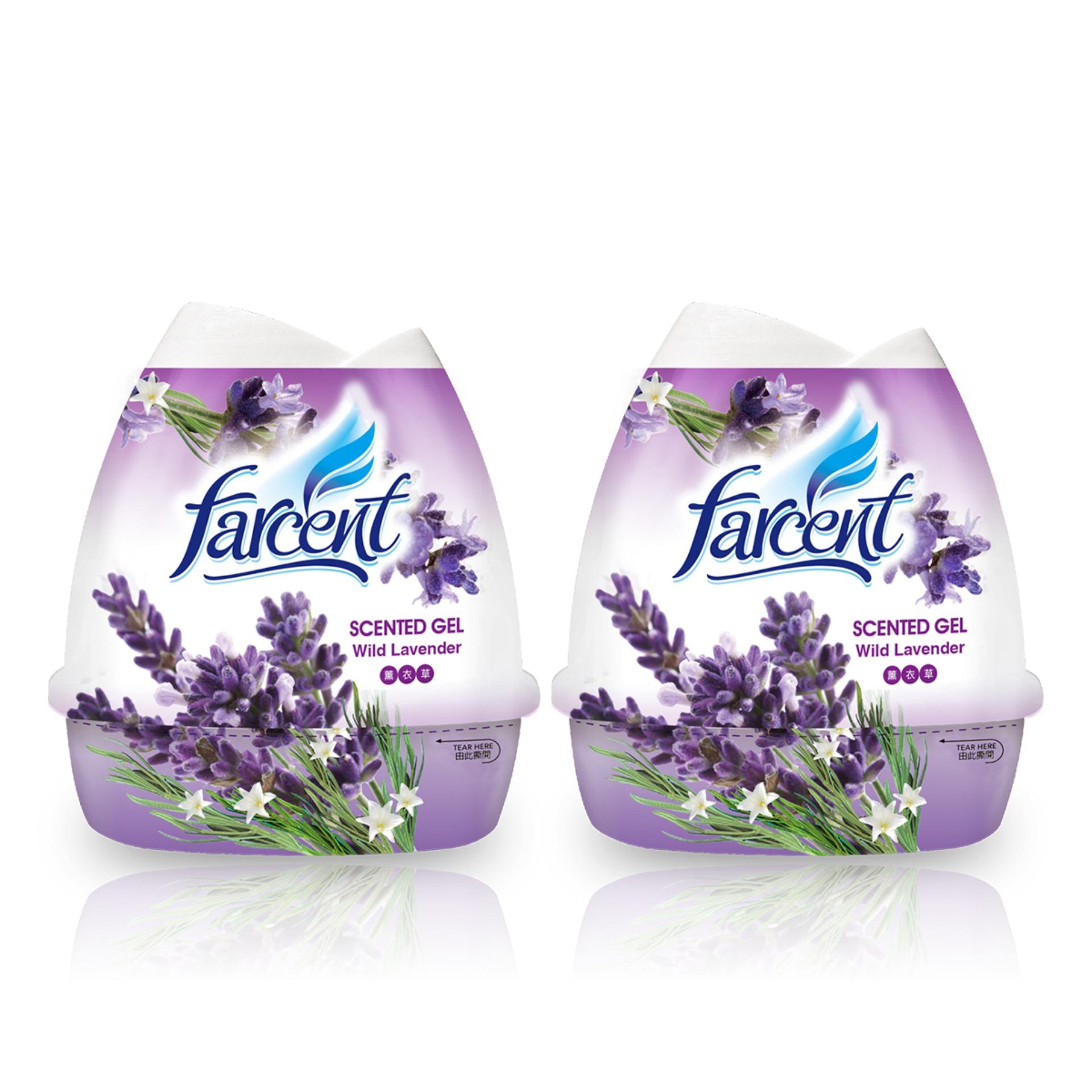 FARCENT AIR FRESHENER SCENTED GEL TWIN PACK 200G LAVENDER