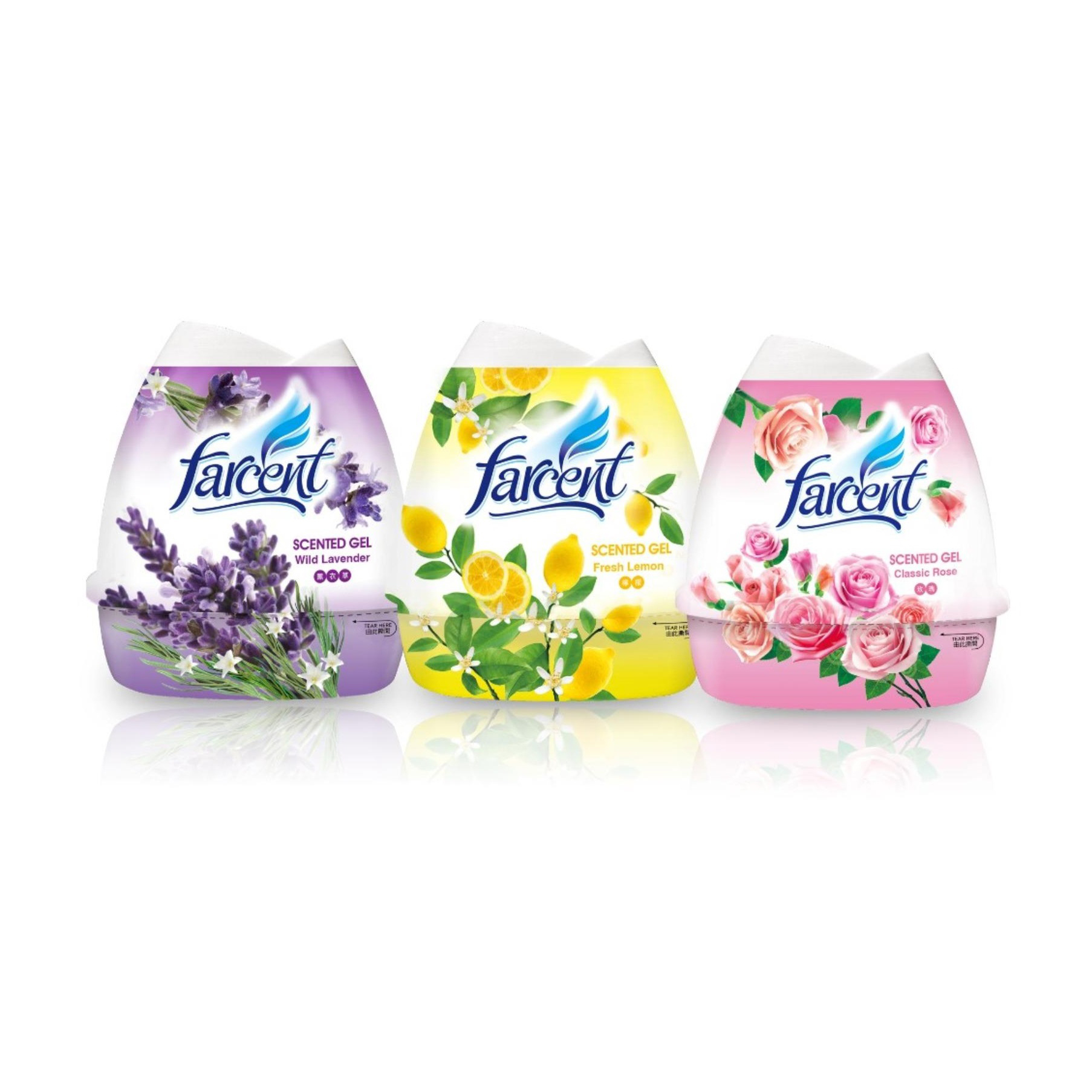 FARCENT AIR FRESHENER SCENTED GEL TWIN PACK 200G LEMON