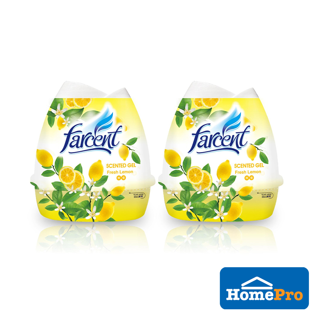 FARCENT AIR FRESHENER SCENTED GEL TWIN PACK 200G LEMON