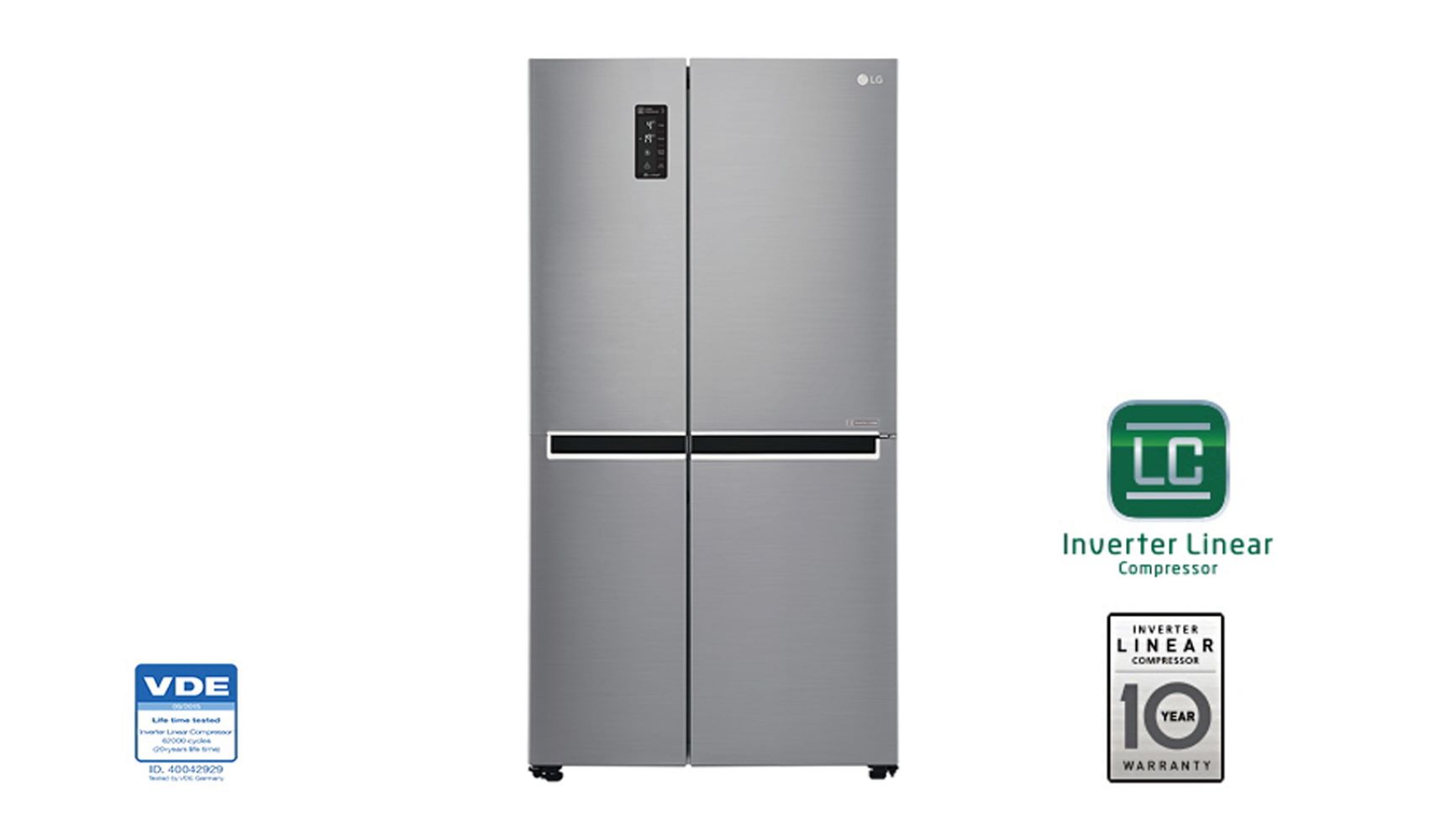 LG SIDE BY SIDE REFRIGERATOR GC-B247SLUV 687L SILVER