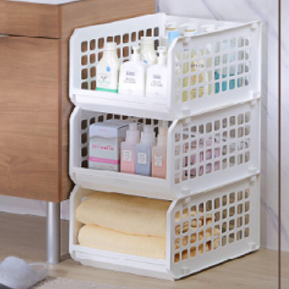 KEYWAY STACKABLE BASKET P50085 W41XD21XH36 CM WHITE