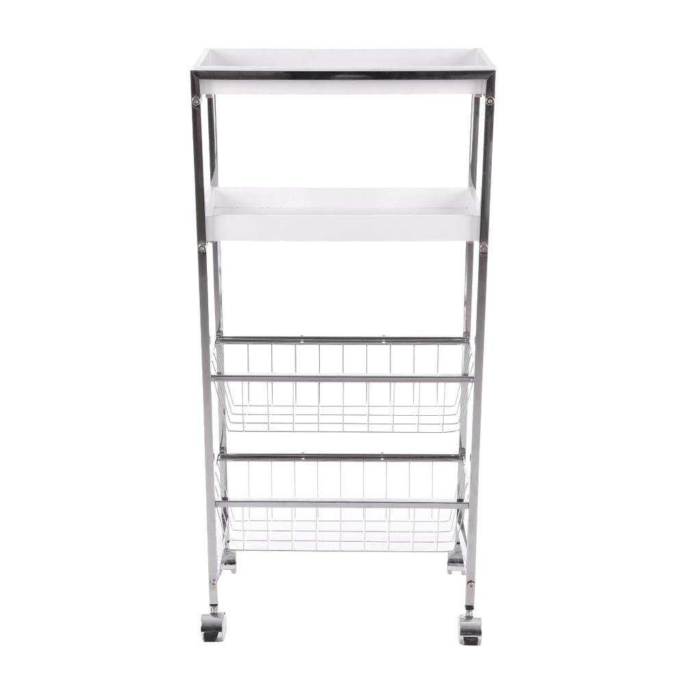 4 TIER SHELF 59054 21X40X85CM WHITE
