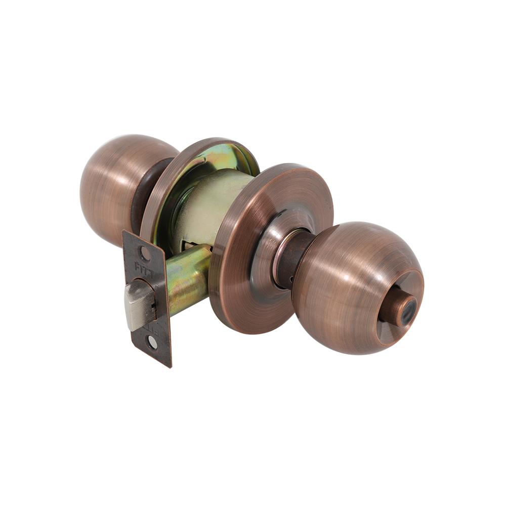 PRIVACY DOOR KNOB FITT 587ACP BALL HEAD ANTIQUE COPPER