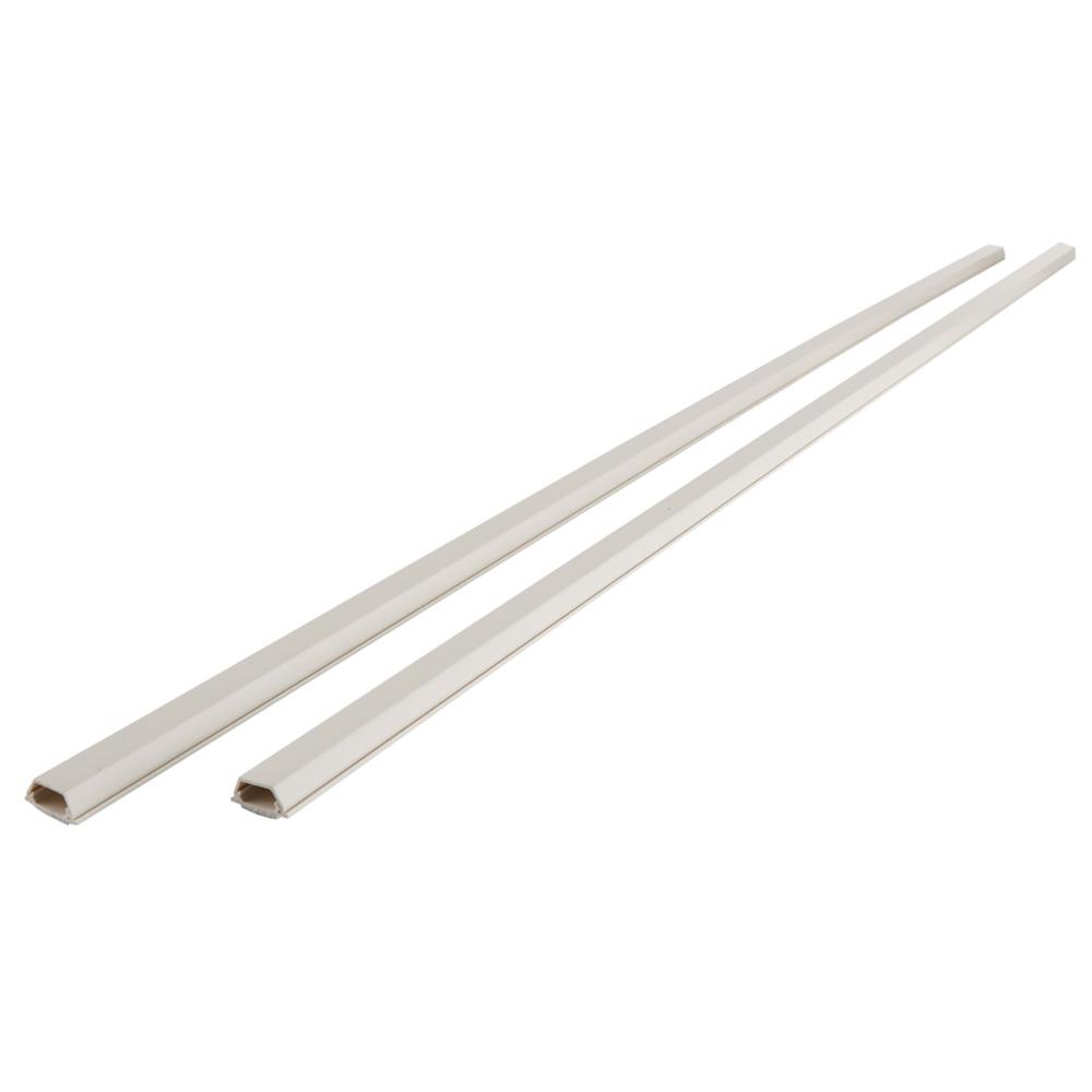 TRAPEZOID SHAPED CABLE RACEWAY ELEKTRA 25X10MMX1M WHITE
