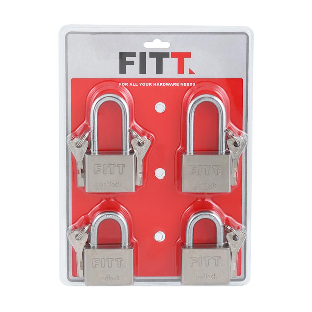 PADLOCK FITT MK 50MM 4EA/SET STAINLESS STEEL