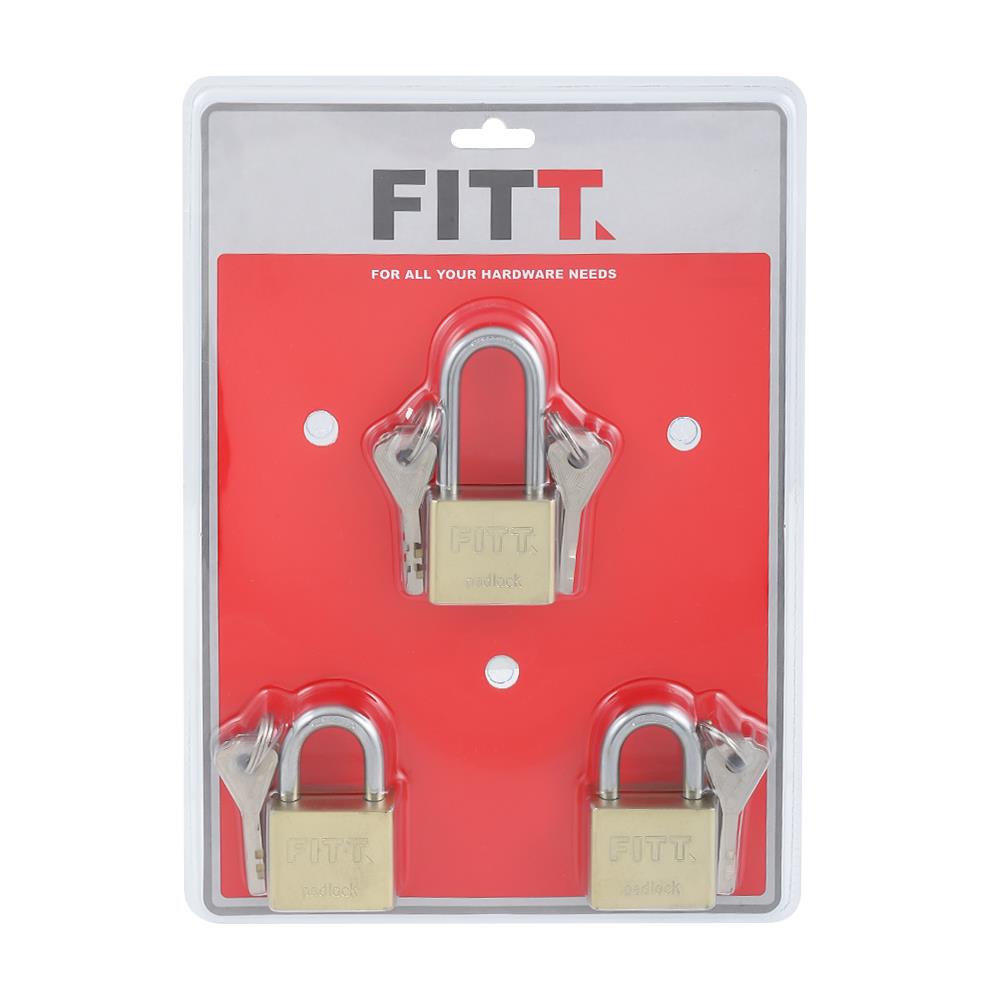 PADLOCK FITT MK 40MM 3EA/SET GOLD