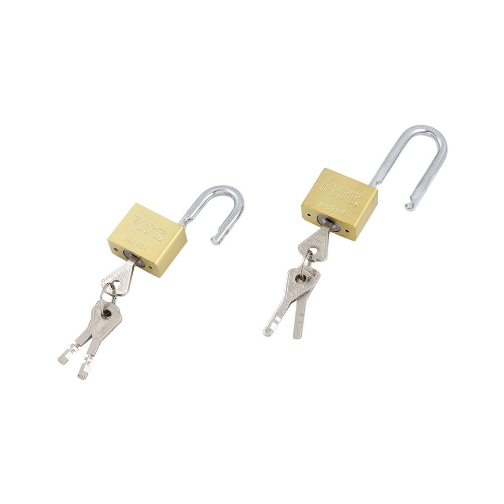 PADLOCK FITT MK 40MM 4EA/SET POLISHED BRASS
