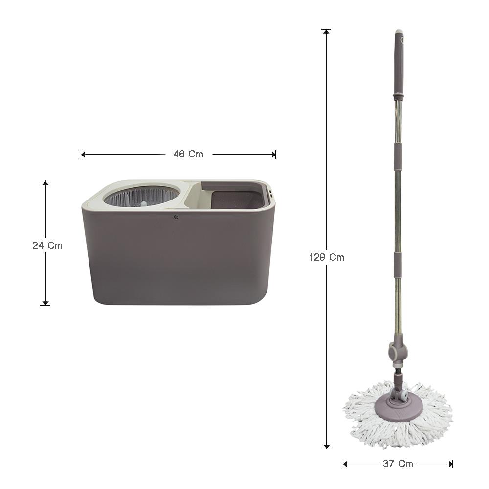 SPIN BUCKET MOP SET SQUARE SHAPE ACCO A2 BROWN