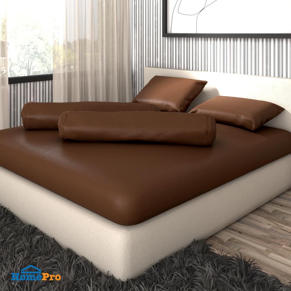 HLS SHIN BEDSHEET (K) 375TC DARK BROWN