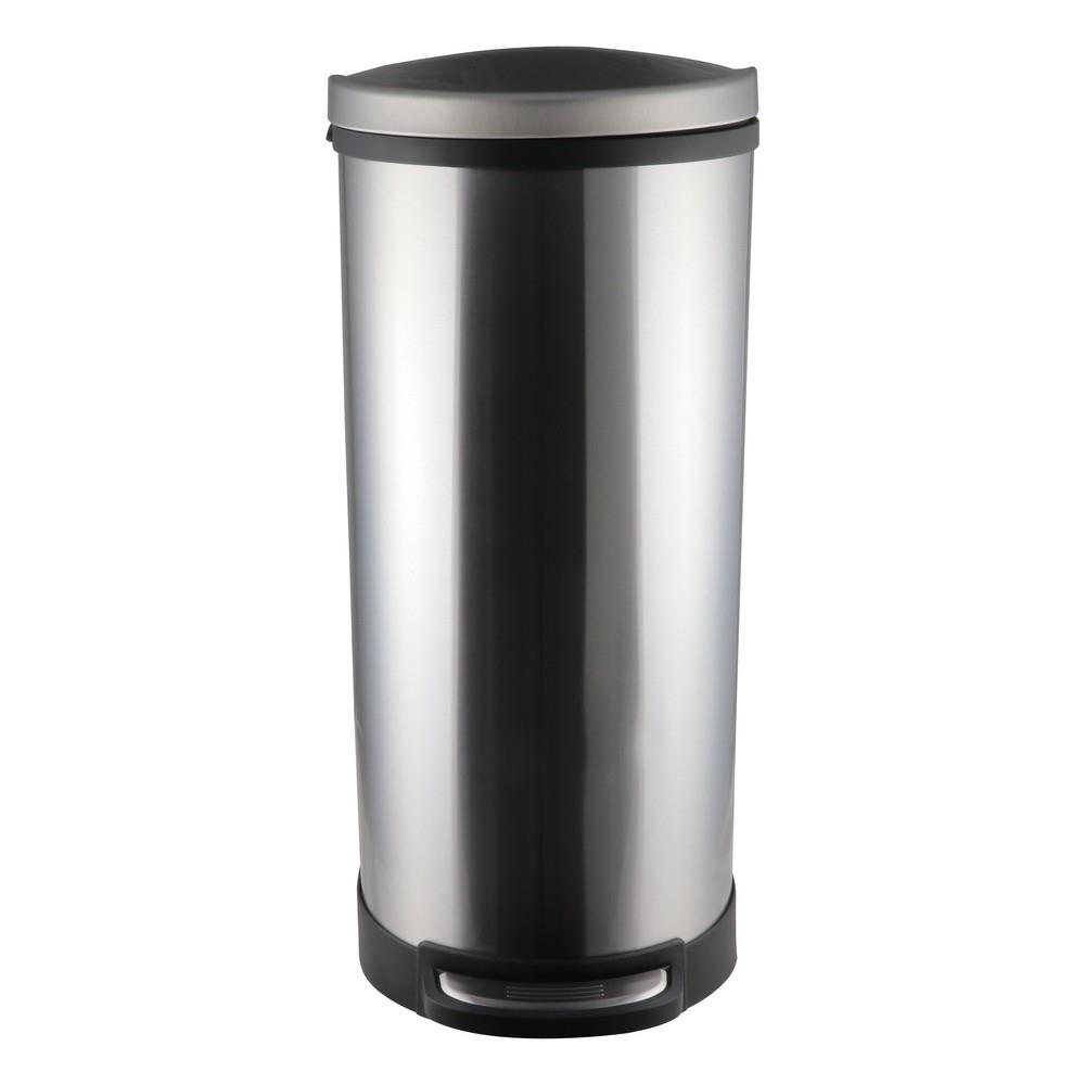 ROUND DUSTBIN PEDAL ACCO HP-010 40L SILVER