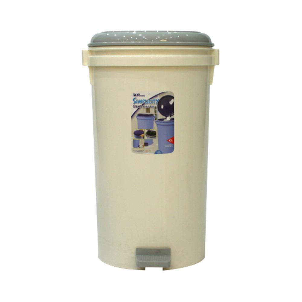 ROUND PEDAL DUSTBIN REANGWA 9086 35L WHITE/GREY