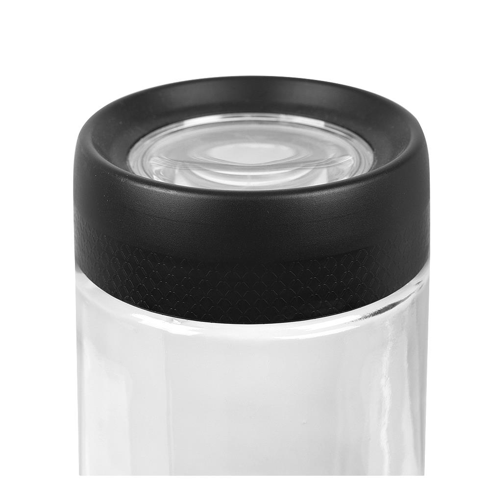 GLASS CANISTER WITH SCREW LID MAGNIFF 0.8L BLACK