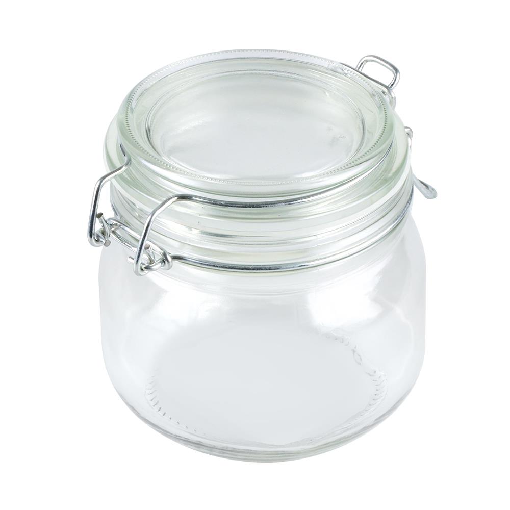 GLASS CANISTER ROUND 0.6L CLEAR
