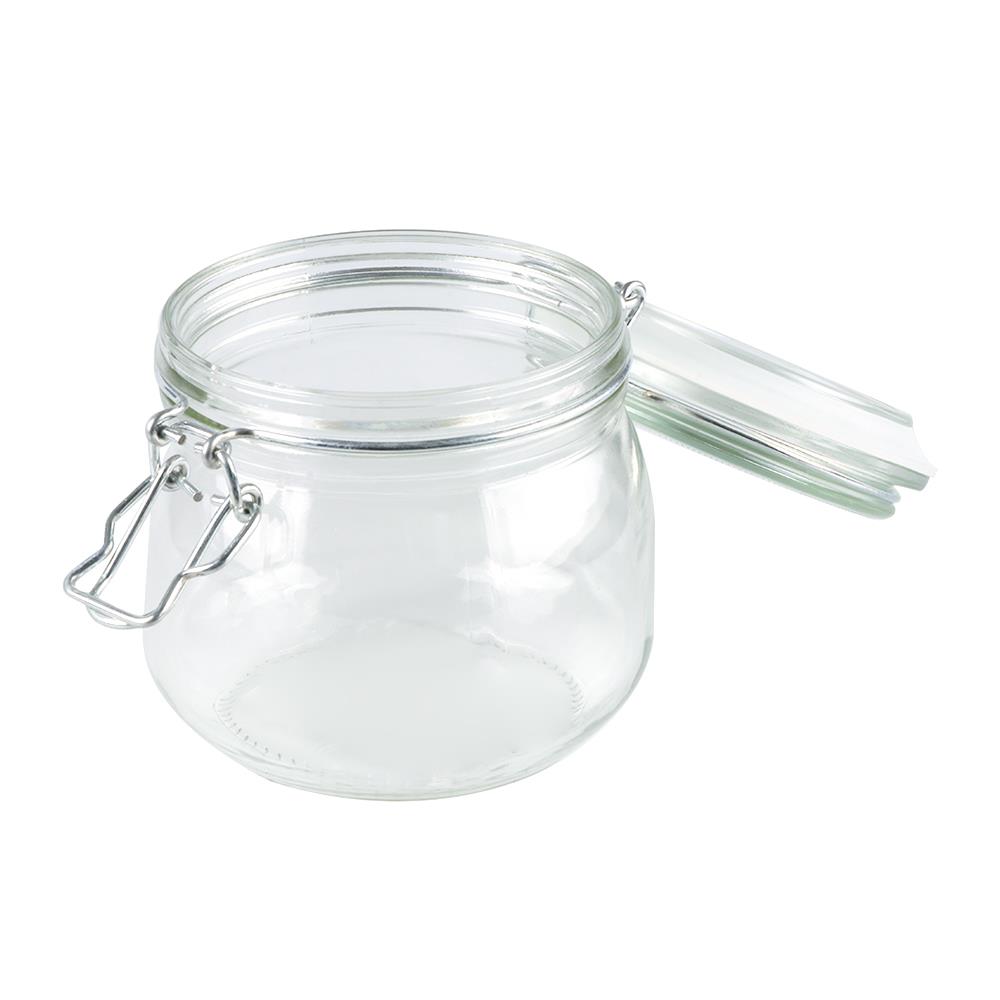 GLASS CANISTER ROUND 0.6L CLEAR
